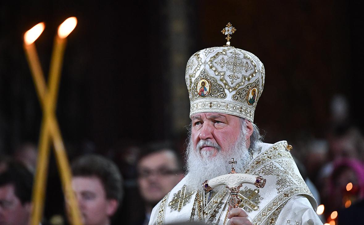 Патриарх Кирилл провел церемонию у Храма Христа Спасителя